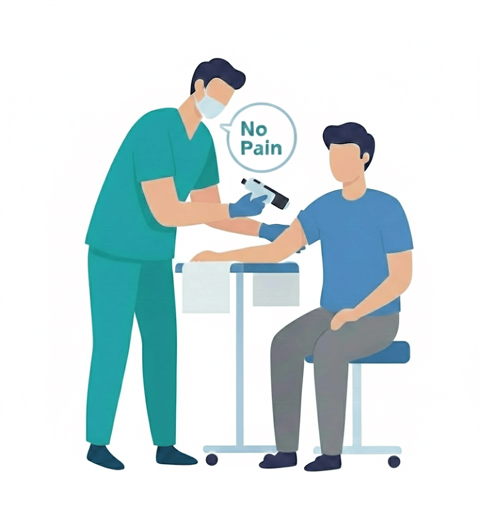 痛みを少なくする針無し注射器でQOL向上を実現